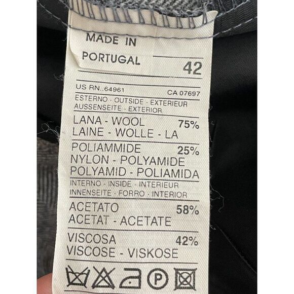 United Colors Of Benetton Wool Tweed Wide Leg Trousers Women's Size US 6 / EU 42 - Picture 6 of 6